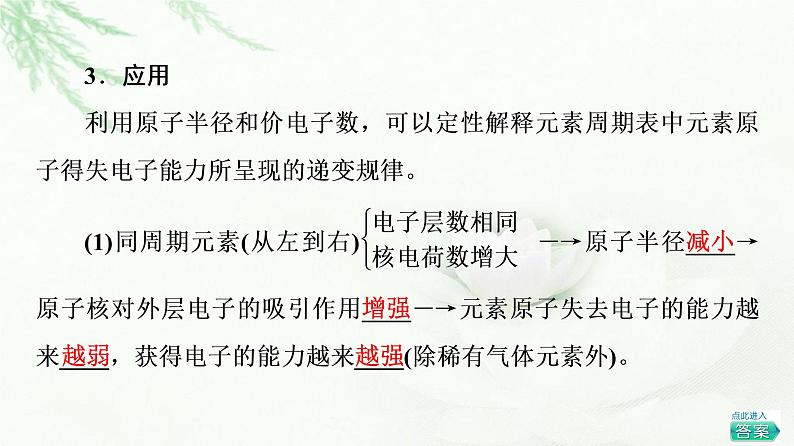 鲁科版高中化学选择性必修2第1章第3节基础课时4原子半径及其变化规律元素的电离能及其变化规律课件07