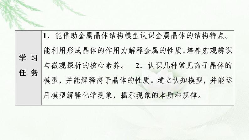 鲁科版高中化学选择性必修2第3章第2节基础课时12金属晶体离子晶体课件第2页