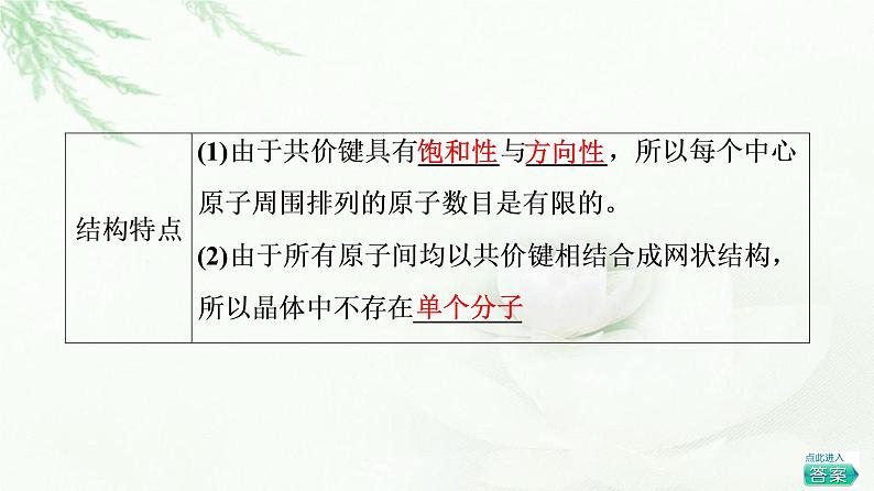 鲁科版高中化学选择性必修2第3章第2节基础课时13共价晶体分子晶体晶体结构的复杂性课件05