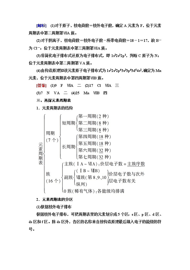 人教版高中化学选择性必修2第1章第2节基础课时3原子结构与元素周期表学案第3页