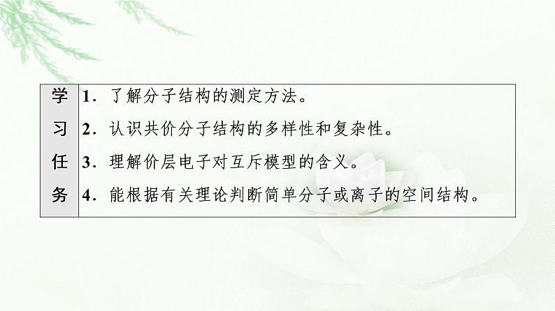 人教版高中化学选择性必修2第2章第2节基础课时6分子结构的测定多样的分子空间结构价层电子对互斥模型课件第2页