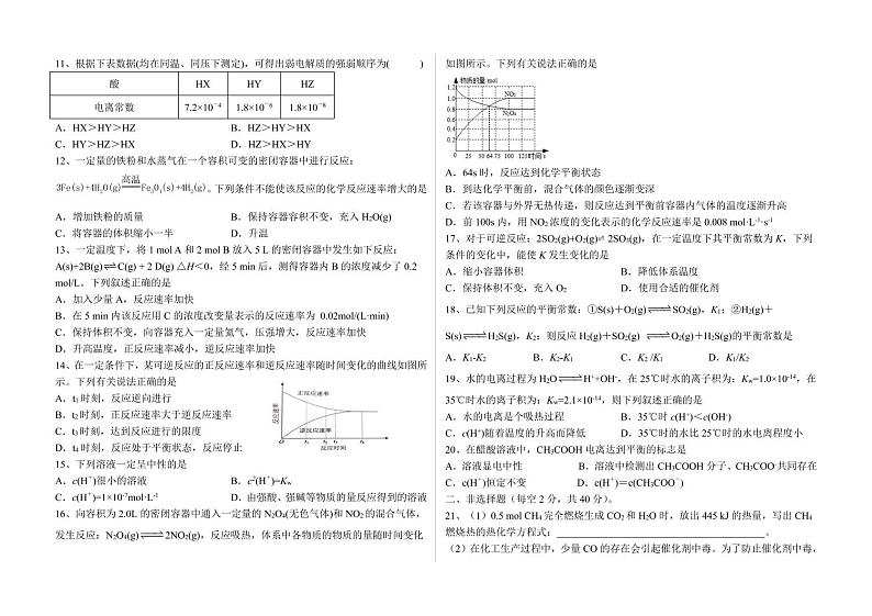 2022-2023学年山东省聊城市部分中学高二上学期9月第一次考试化学试题（PDF版）第2页
