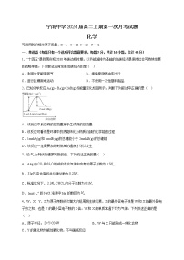 四川省凉山州宁南中学2022-2023学年高二上学期第一次月考化学试题（含答案）