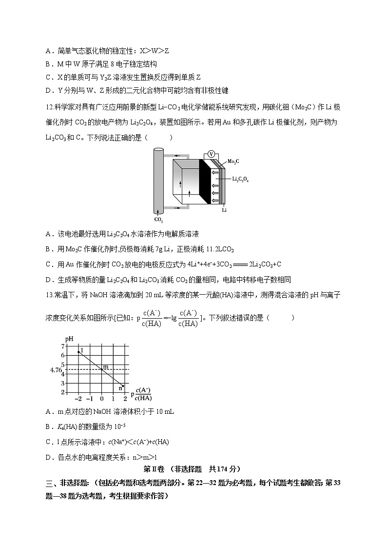 2021南昌十中高三下学期第一次月考化学试题缺答案03