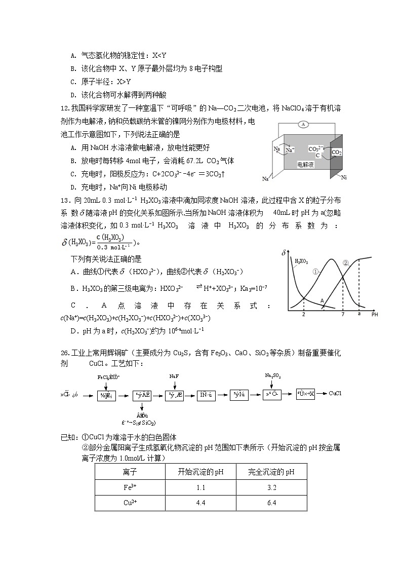 2021安庆高三下学期3月模拟考试（二模）理科综合化学试题含答案02