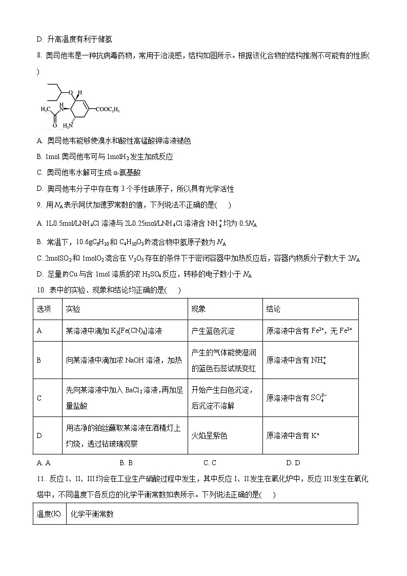 2021丹东高三下学期期初考试化学试题含答案03