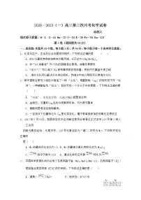 2021石嘴山三中高三上学期第三次月考（期末）化学试题（补习班）含答案