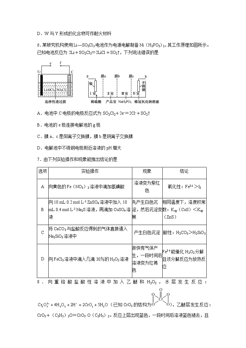 2021河北省“五个一名校联盟”高三上学期第一次诊断考试化学试题含答案第3页