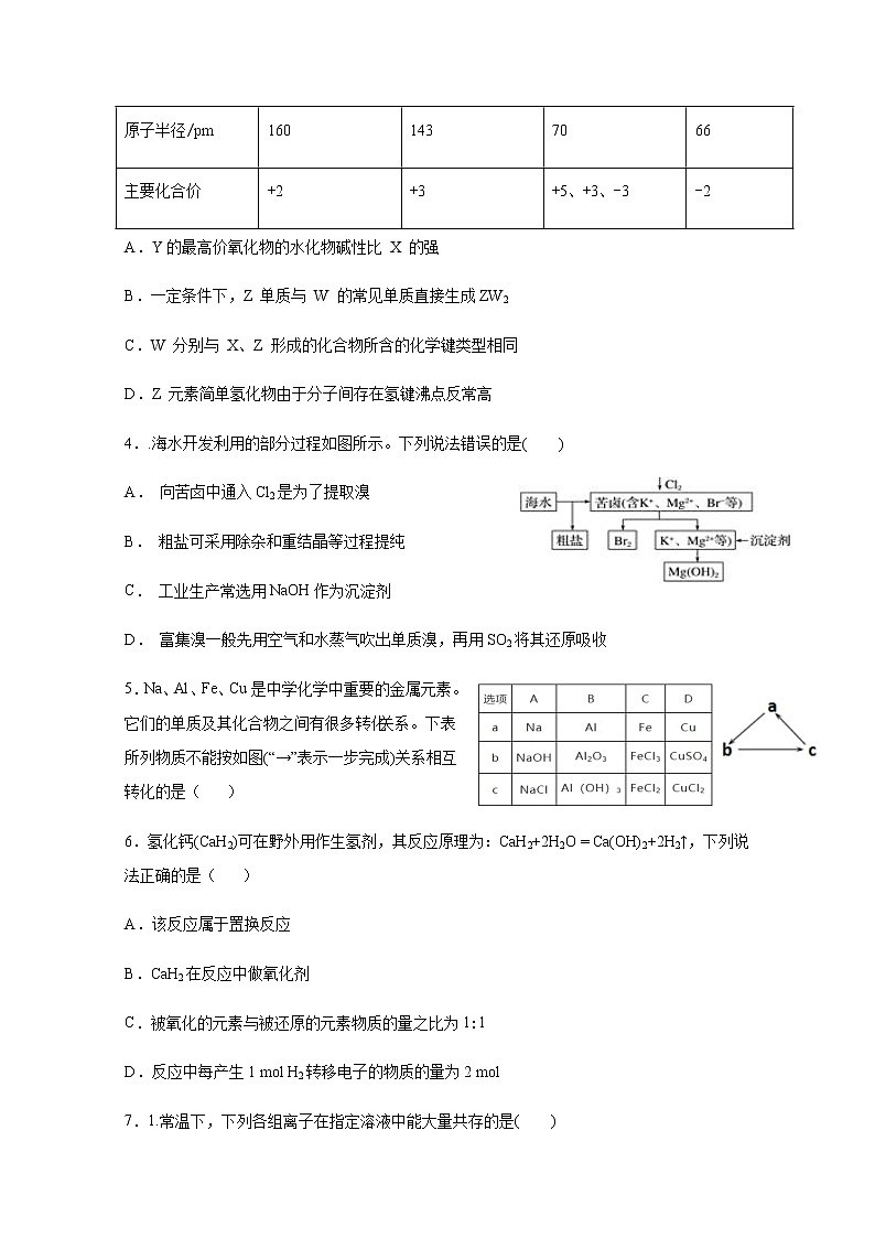 2021榆林十二中高三上学期第三次月考（12月）化学试题含答案02