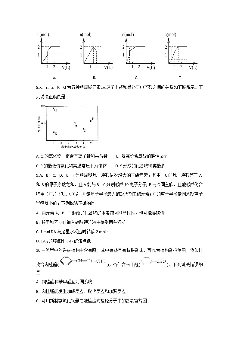 2021滁州定远县重点中学高三11月质量检测化学试题含答案03