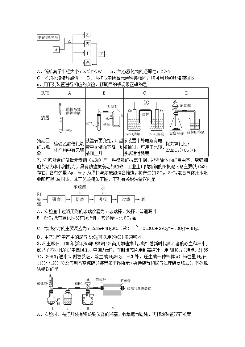 2021江西省名校高三上学期第二次联考化学试题含答案第2页