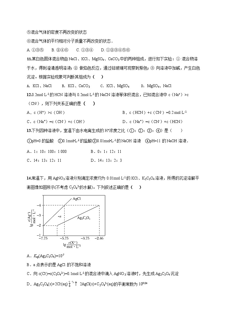 2021重庆云阳江口中学校高三上学期第二次月考化学试题含答案03
