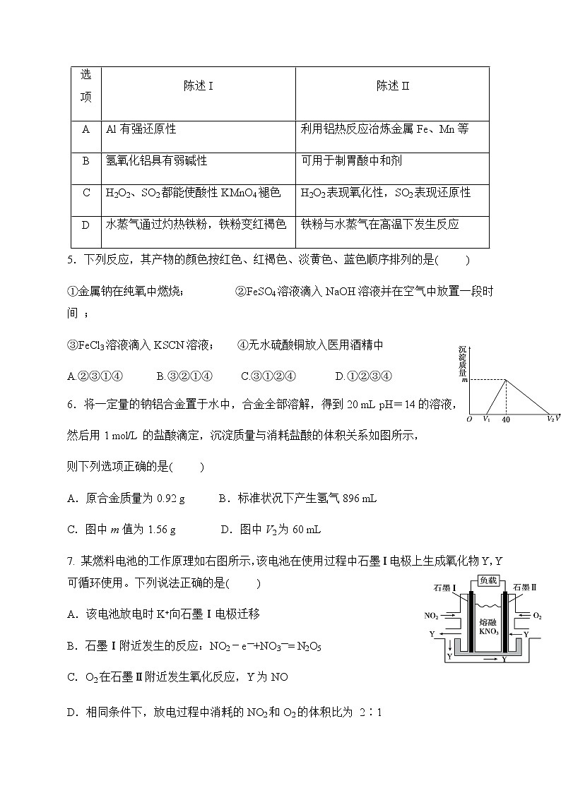 2021洛阳一中高三上学期10月月考化学试题含答案第2页