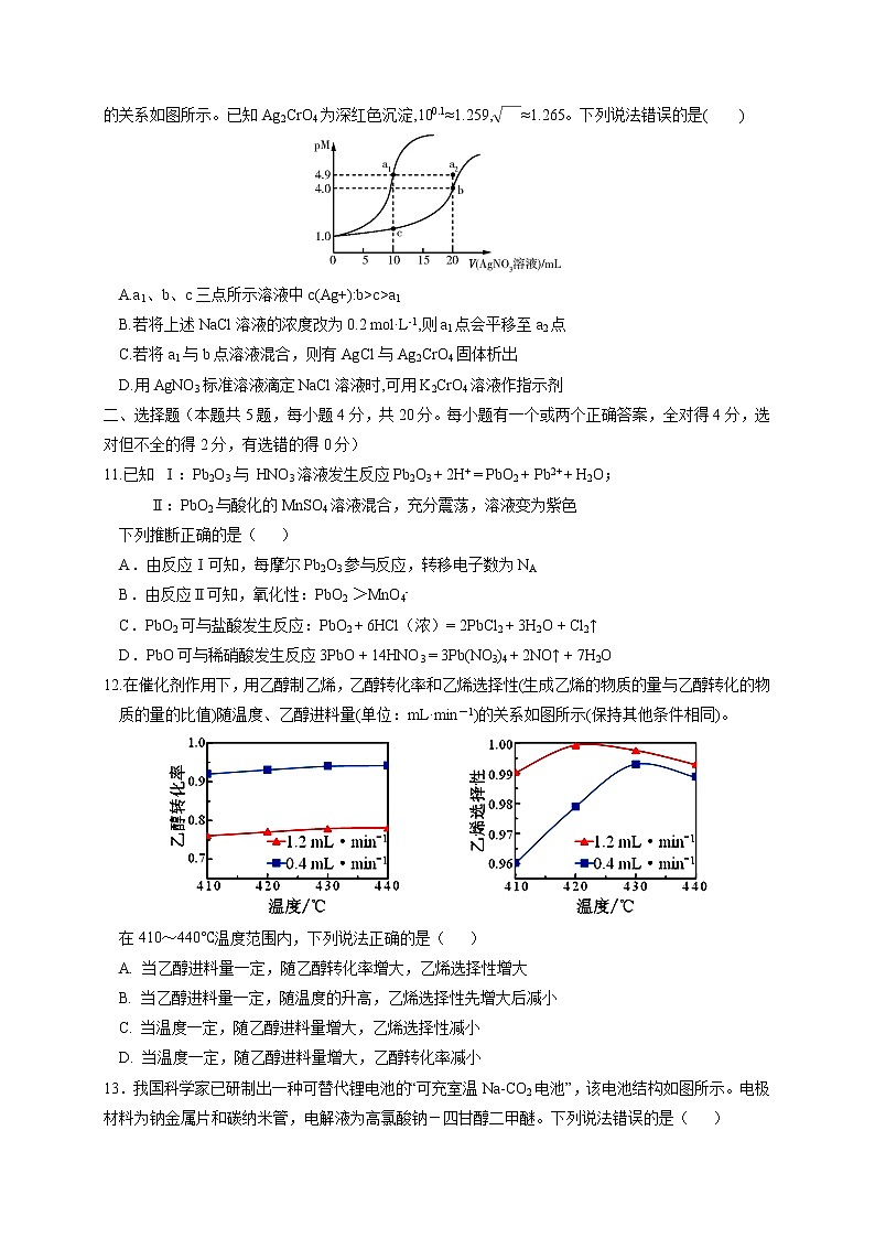 2021湖北省部分重点中学高三上学期10月联考化学试卷含答案第3页