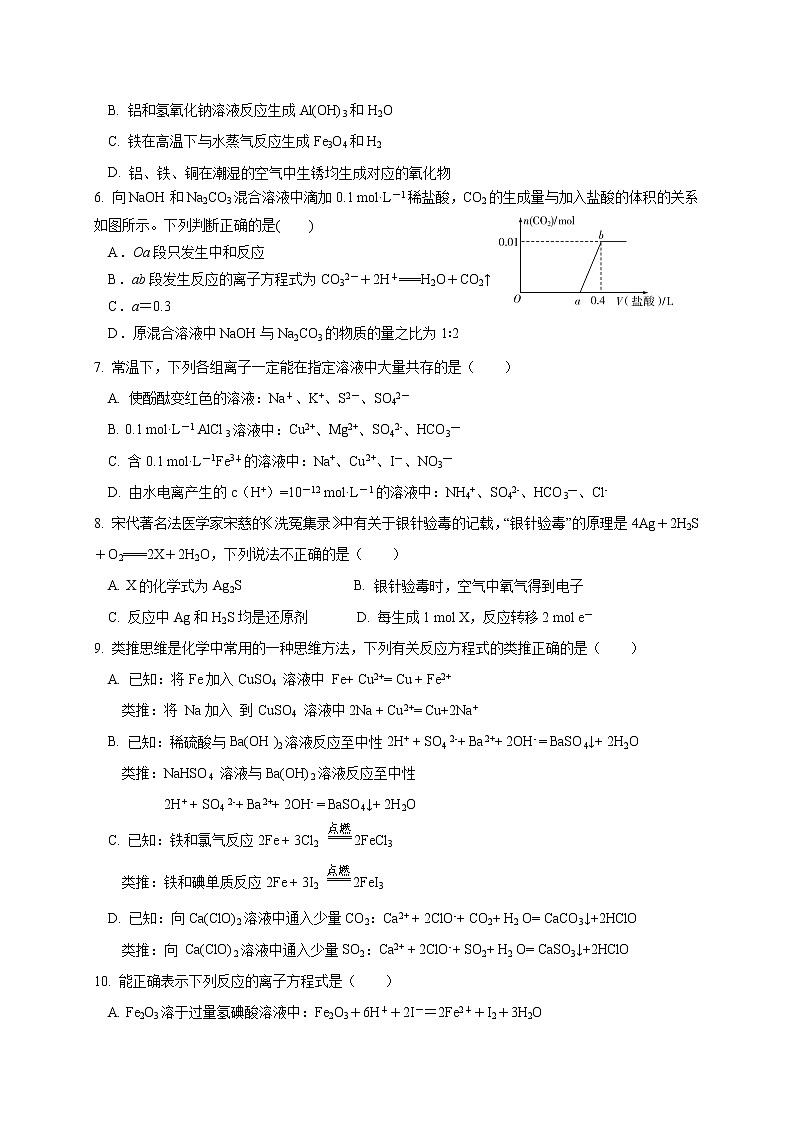 2021福建省罗源一中高三10月月考化学试题含答案第2页