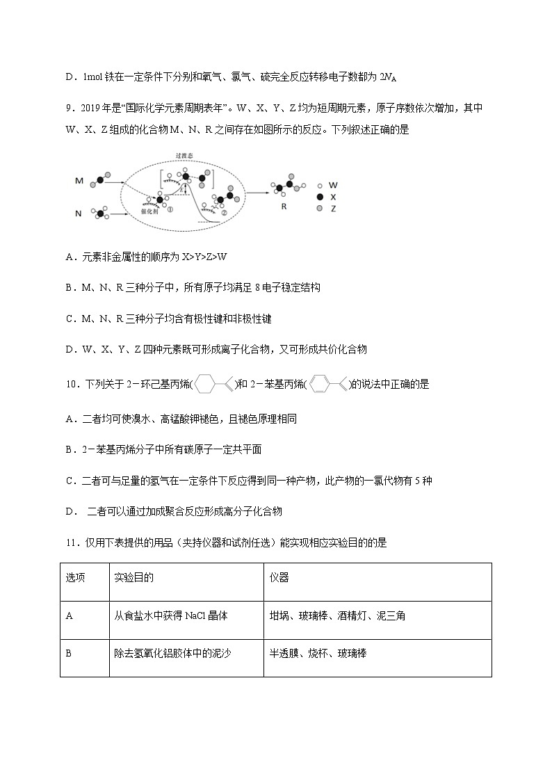 2020大连第二十四中学高三6月高考模拟（最后一模）理综-化学试题含答案第2页