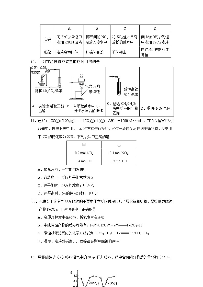 2020北京丰台区高三下学期综合练习（二）（二模）化学试题含答案第3页