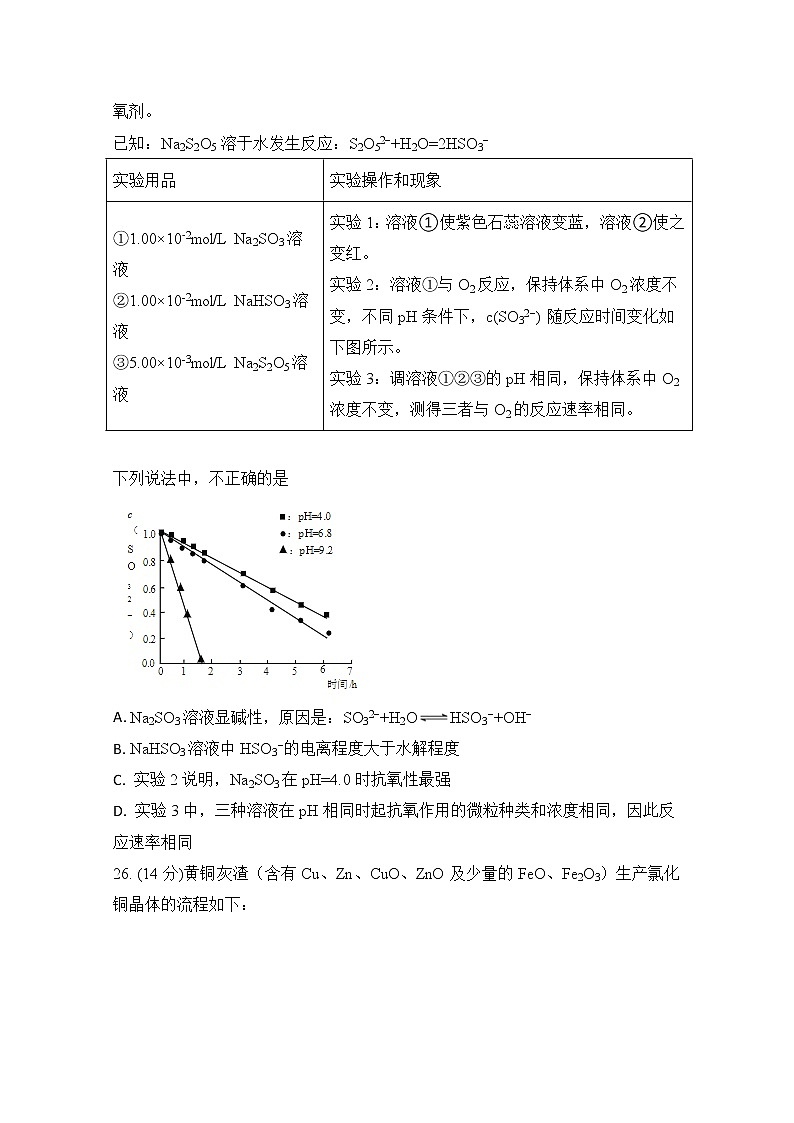 2020定远县民族中学高三5月模拟检测理科综合化学试题含答案03