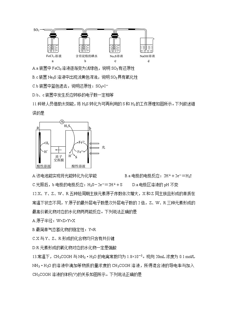 2020全国百强名校高三下学期“领军考试”化学含答案第2页