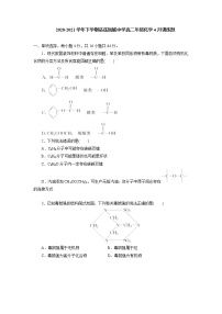 2021广州番禺区洛溪新城中学高二下学期4月月考化学试题含答案