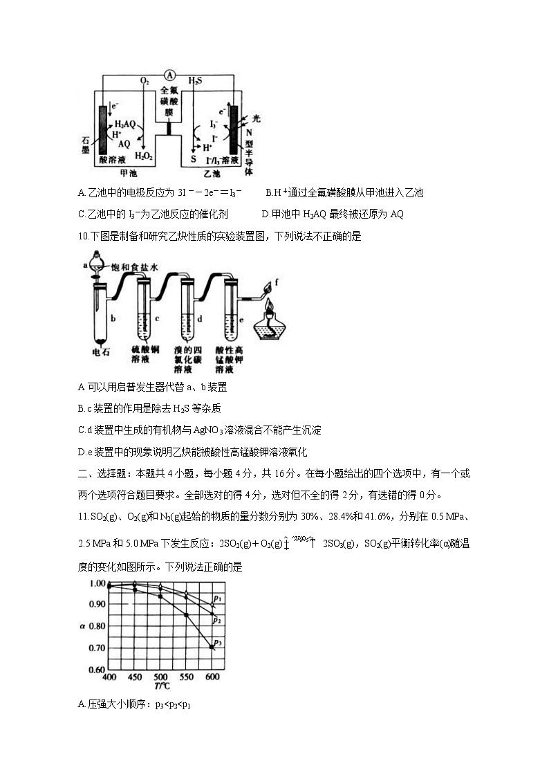 2021湖南省重点中学高二下学期3月联考化学含答案第3页