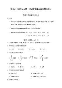 2021丽水高二上学期期末化学试题含答案