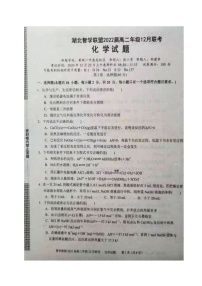 2021湖北省智学联盟高二12月联考化学试题扫描版含答案