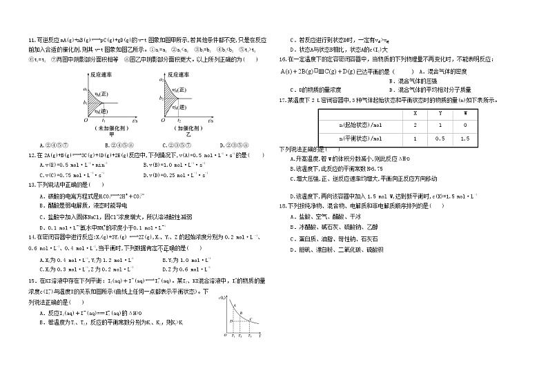 黑龙江省大庆市东风中学2020-2021学年高二10月月考化学试题第2页