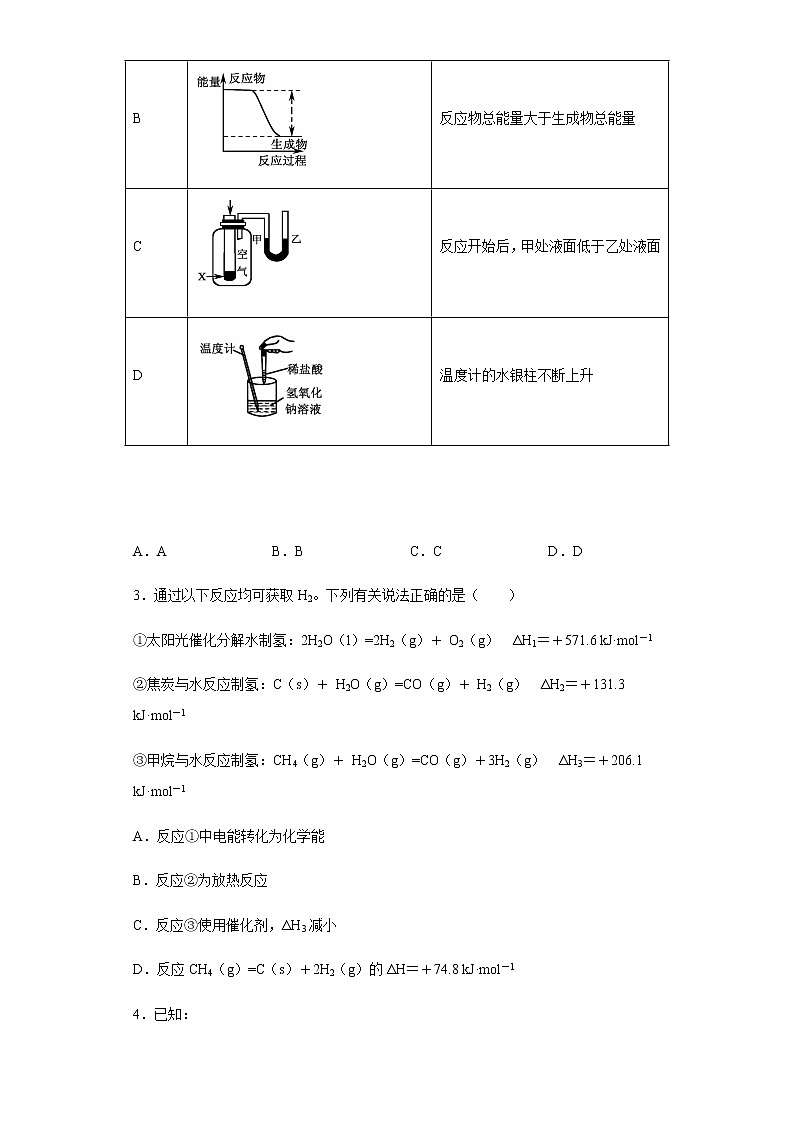 2021朔州怀仁县大地学校高二上学期第一次月考化学试题含答案第2页
