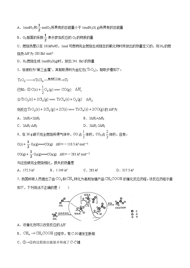 2021运城景胜中学高二10月月考化学试题含答案02