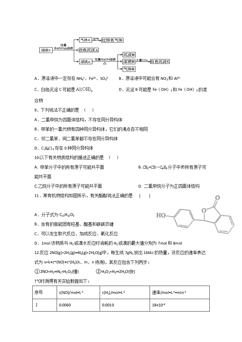 2020忻州一中高二下学期期中考试化学试题含答案03