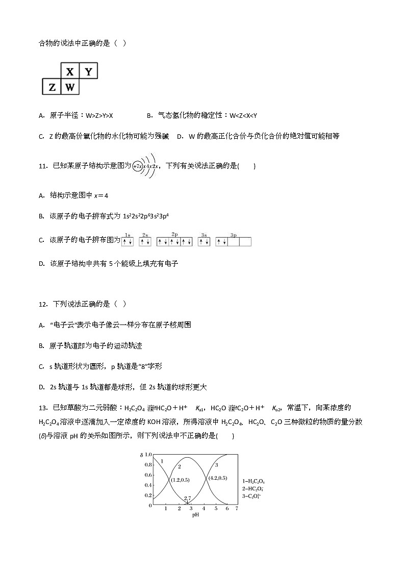 2020孝义高二3月阶段性考试化学试题含答案第3页