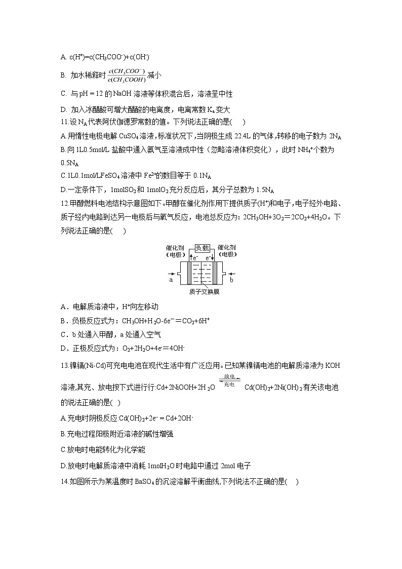 2020岷县一中高二上学期期末考试化学试题含答案03