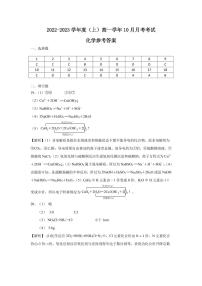 2023省鹤岗一中高一10月月考化学试题PDF版含答案