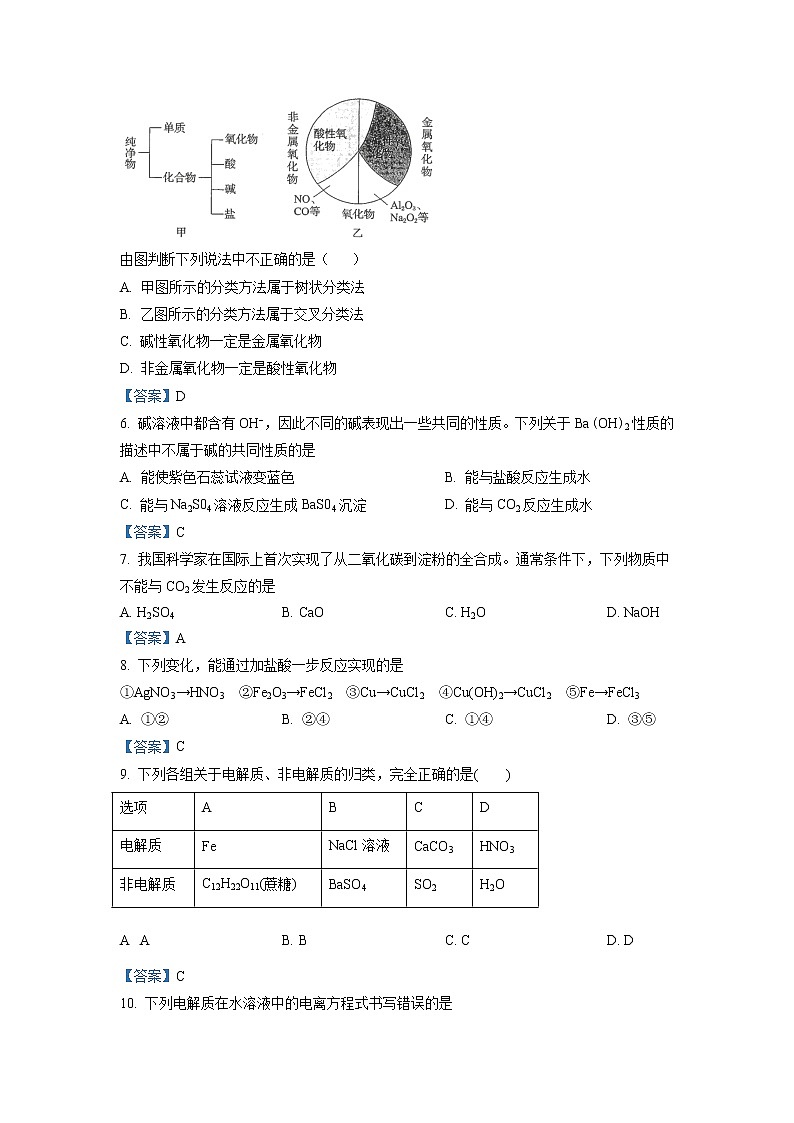 2023内江威远县威远中学校高一上学期第一次阶段性评测化学试题含答案第2页