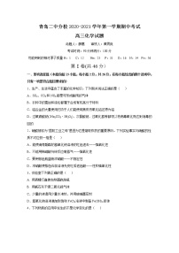 2020-2021学年上学期山东省青岛市2中分校高三期中化学试题（无答案）