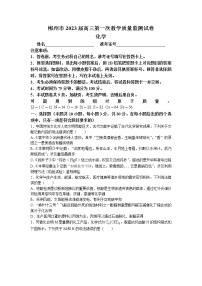 2023郴州高三上学期第一次教学质量监测化学试卷缺答案