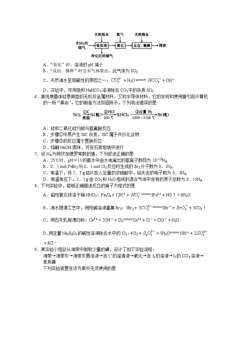 河南省部分重点高中2023届高三化学上学期10月阶段性测试试题（Word版附答案）第2页