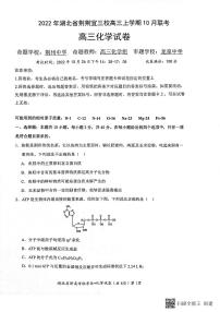 2023湖北省荆荆宜三校高三上学期10月联考试题化学PDF版含解析