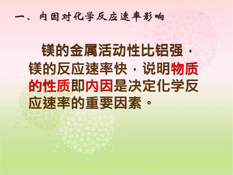 化学选修四-第二章化学反应速率和化学平衡第二节影响化学反应速率的因素 课件05