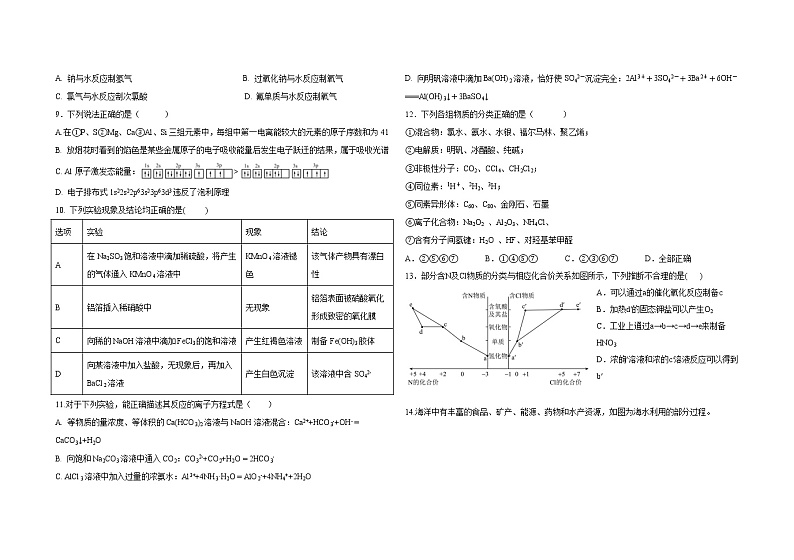 黑龙江省双鸭山市第一中学2022-2023学年高三10月月考化学试题02