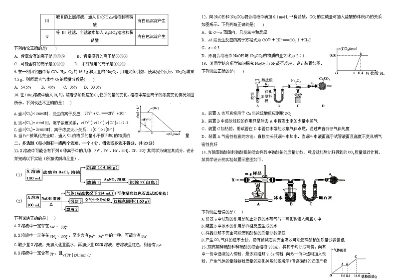 山东省泰安市宁阳县第四中学2022-2023学年高三10月月考化学试题（等级考）第2页