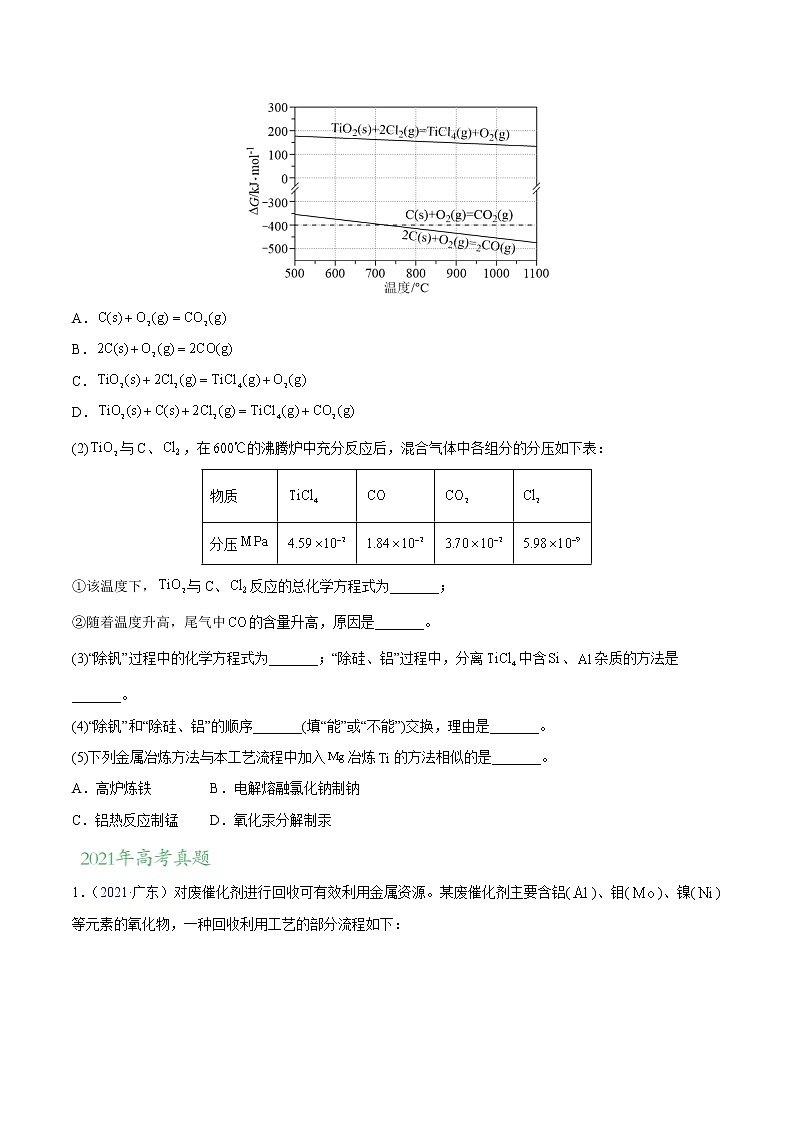 专题16 工艺流程题——三年（2020-2022）高考真题化学分项汇编（新高考专用）（原卷版）第3页