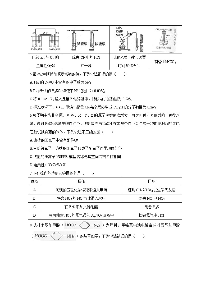 湖南省长沙市第一中学2022-2023学年高三化学上学期第一次月考试卷（Word版附答案）第2页