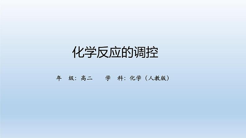 化学反应的调控-课件第1页
