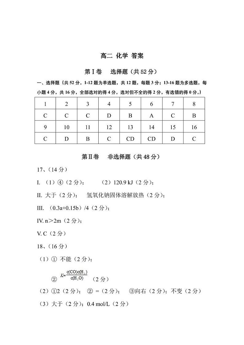 2023马鞍山二中高二上学期期中考试化学PDF版含答案（可编辑）01