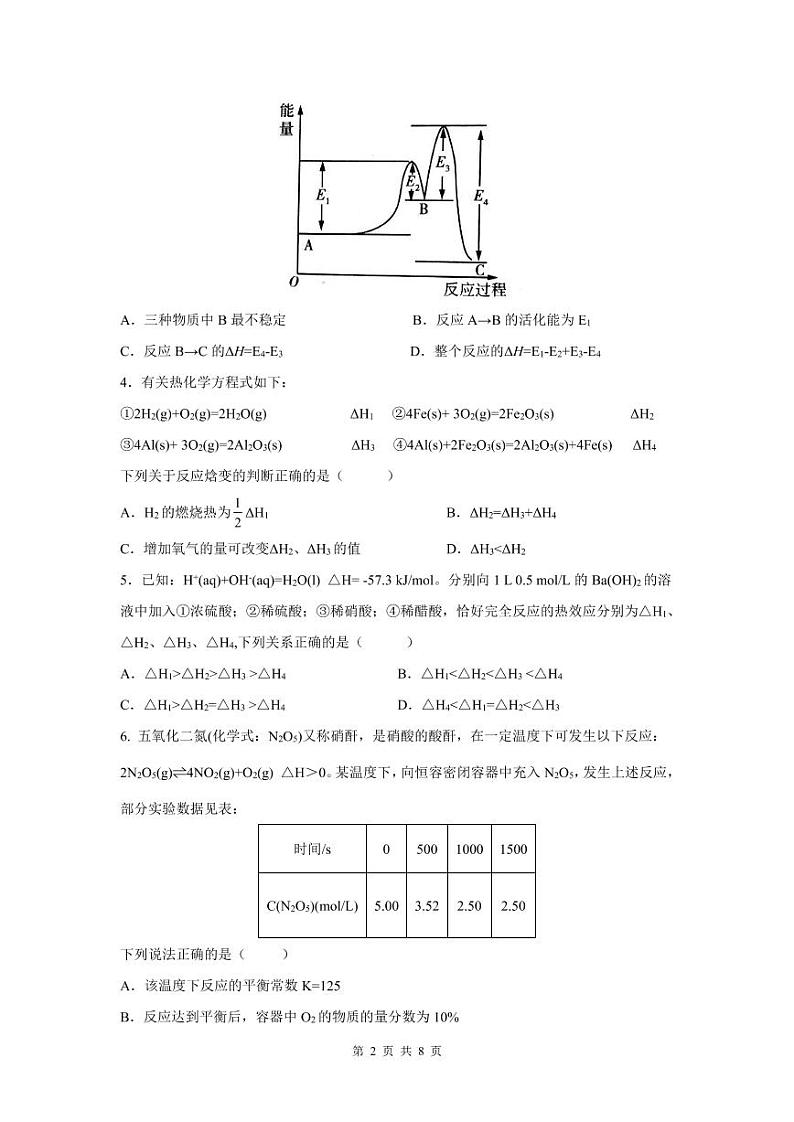 2023马鞍山二中高二上学期期中考试化学PDF版含答案（可编辑）02