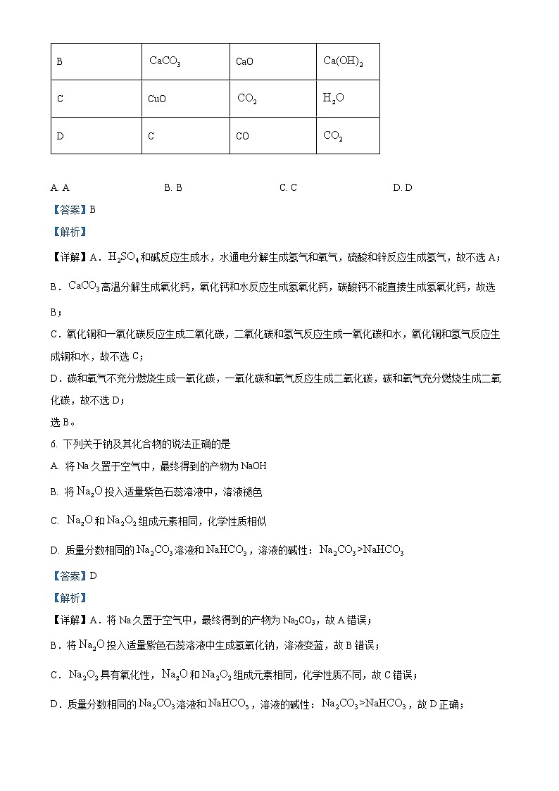 2023宜昌协作体高一上学期期中考试化学试题含解析03