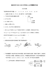 福建省诏安县桥东中学2022-2023学年高二上学期期中考试化学试题（Word版含答案）