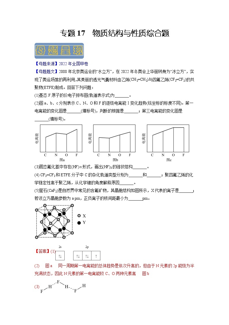 【高考真题解密】高考化学真题题源——专题17《物质结构与性质综合题》母题解密（全国通用）01